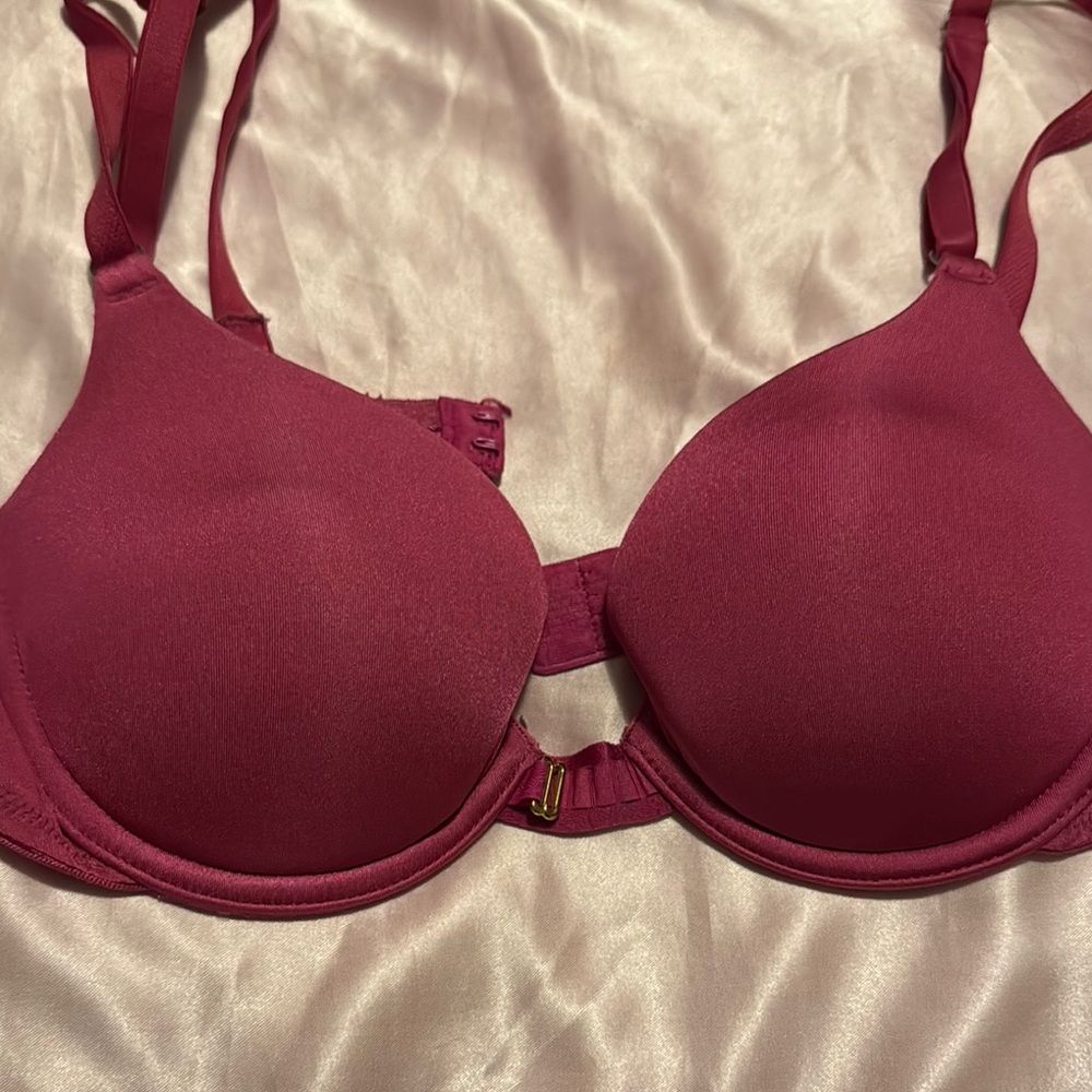 Elegant Burgundy Bra